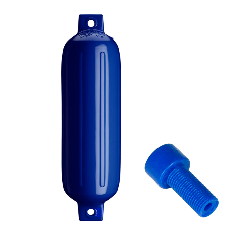 Polyform G-4 Twin Eye Fender 6.5" x 22" - Cobalt Blue w/Air Adapter