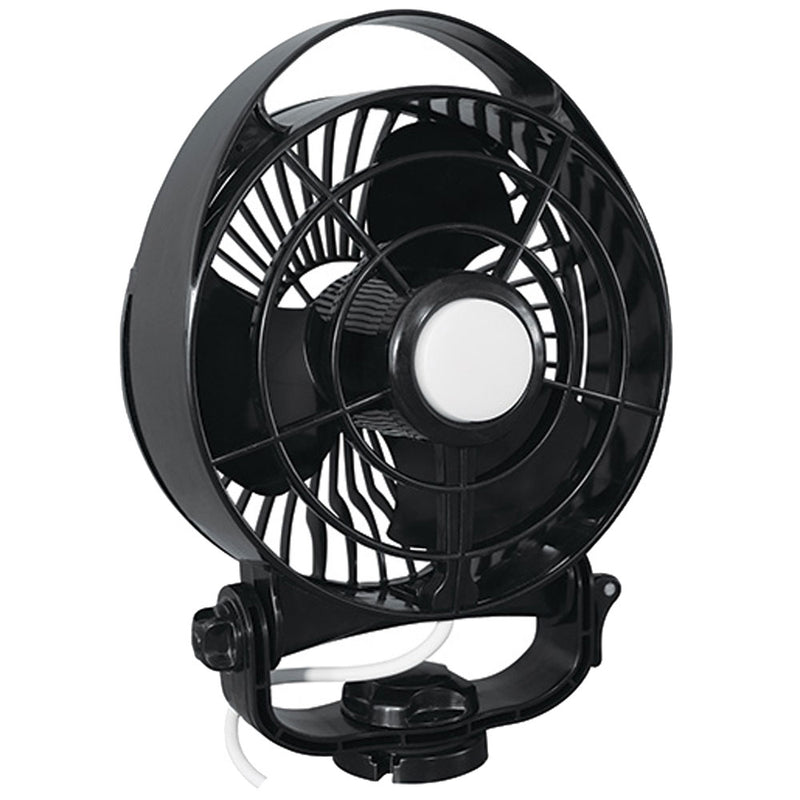 Caframo Maestro 12V 3-Speed 6" Marine Fan w/LED Light - Black