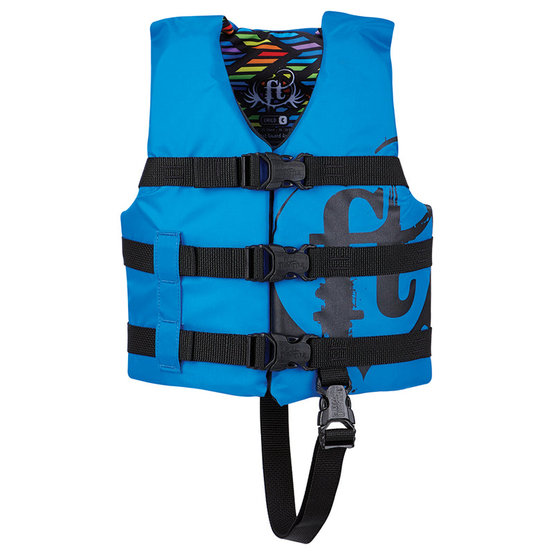 Full Throttle Child Nylon Life Vest - 30-50lbs - Blue