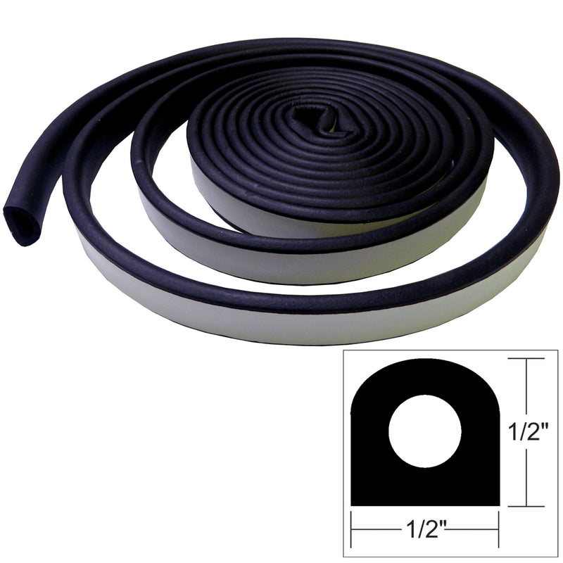 TACO Weather Seal - 10'L x 1/2"W x 1/2"H - Black