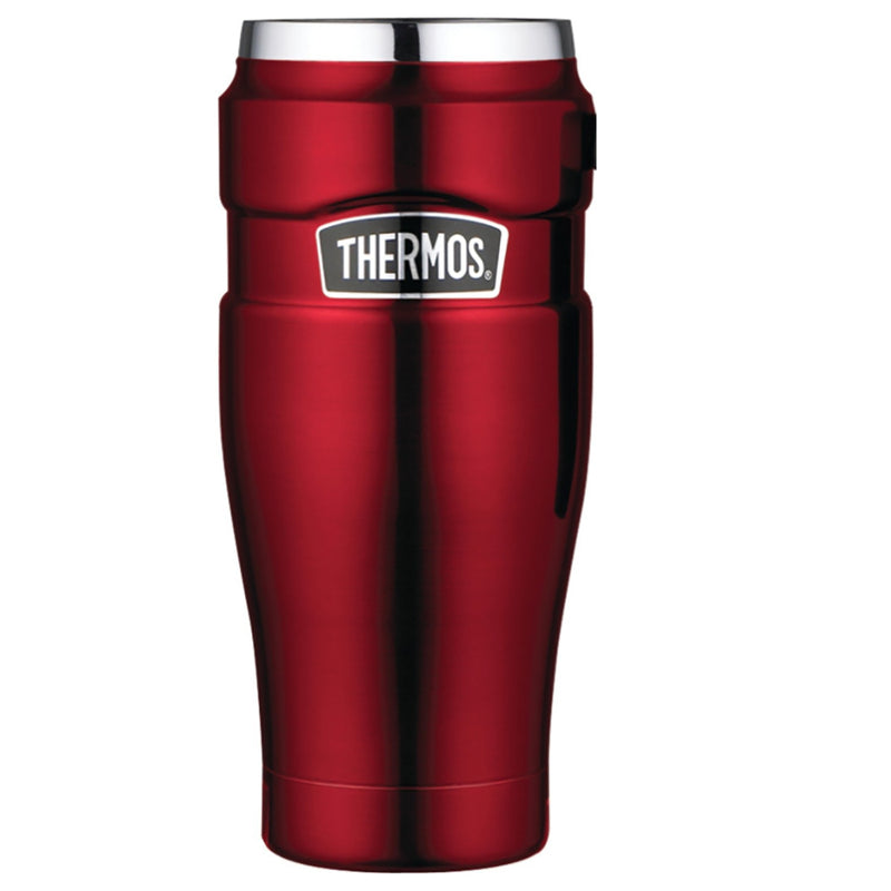 Thermos Stainless King™ Vacuum Insulated Travel Tumbler - 16 oz. - Stainless Steel/Cranberry