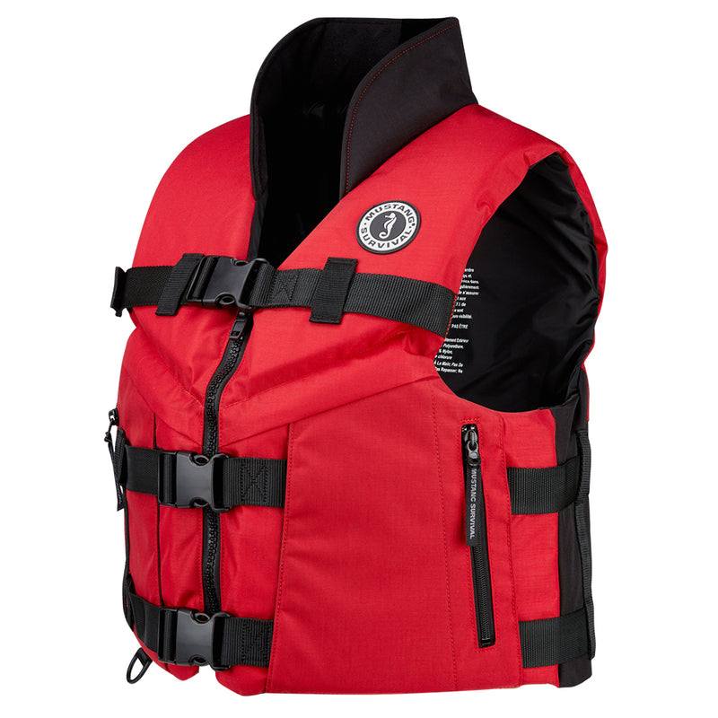 Mustang Accel 100 Fishing Vest - X-Large - Red/Black