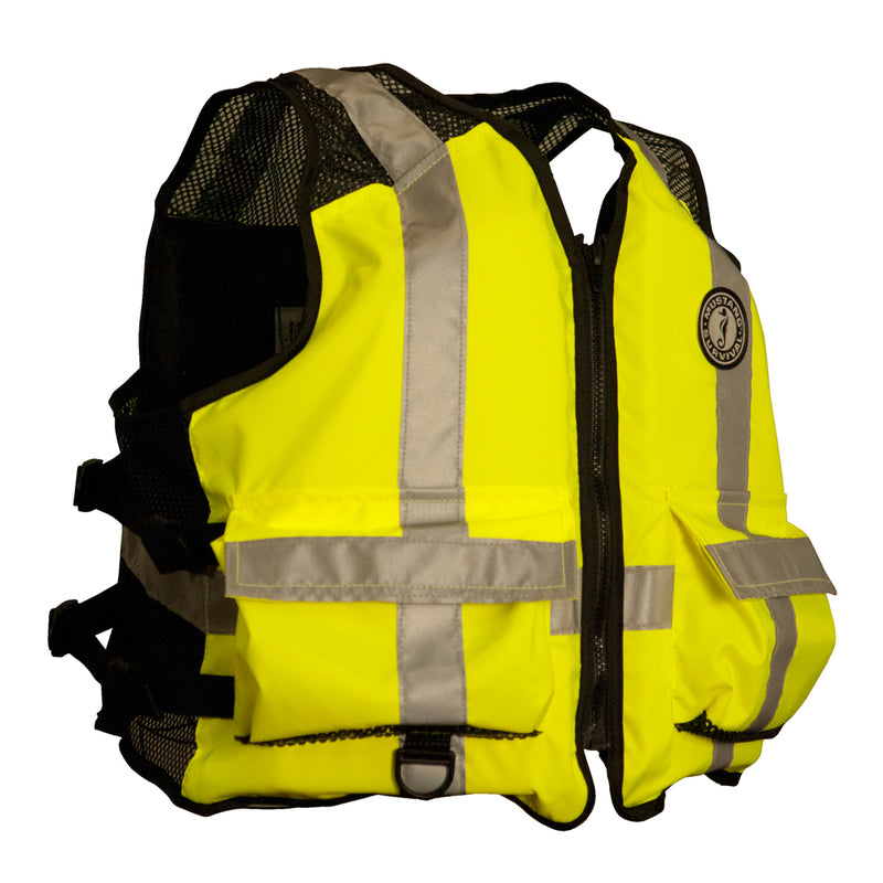 Mustang High Visibility Industrial Mesh Vest - L/XL - Yellow/Black