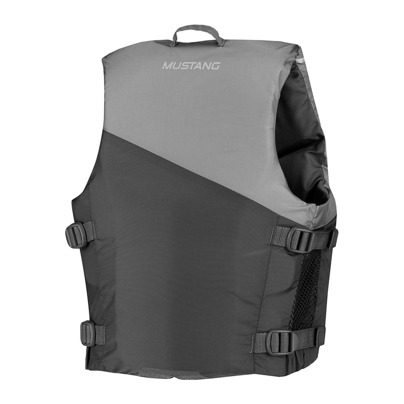 Mustang Rev Young Adult Foam Vest - Gray/Light, Gray/Flourescent Yellow & Green