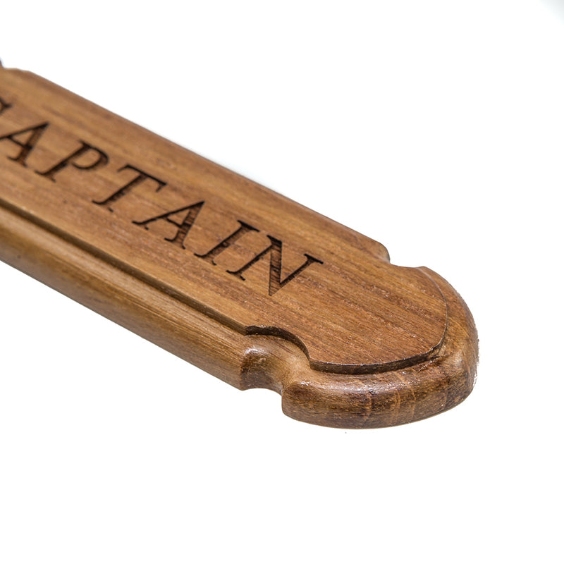 Whitecap Teak "CAPTAIN" Name Plate