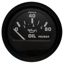 Faria Euro Black 2" Oil Pressure Gauge (80 PSI)