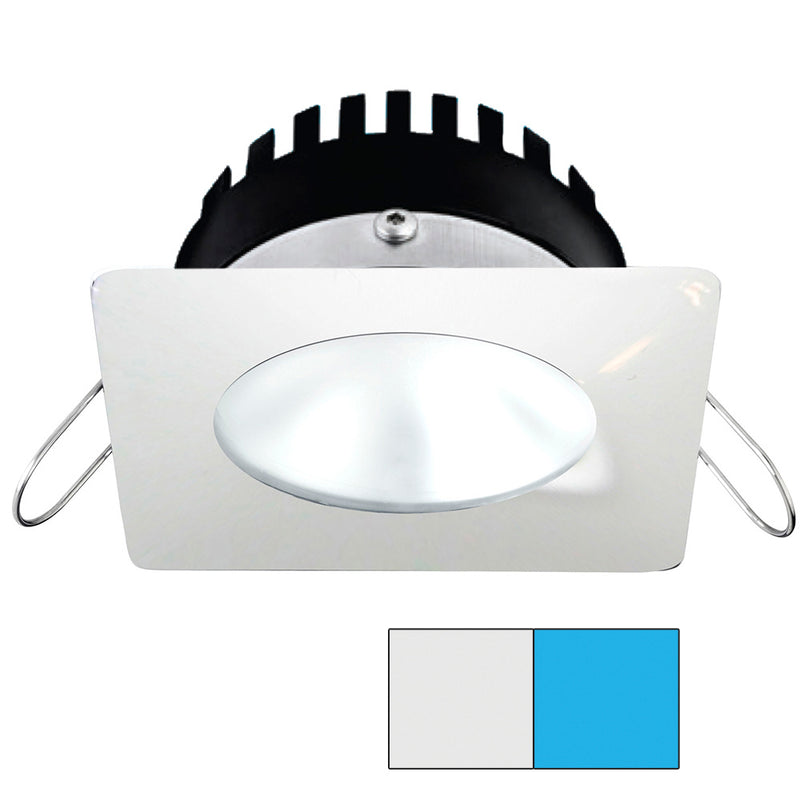 i2Systems Apeiron PRO A506 - 6W Spring Mount Light - Square/Round - Cool White & Blue - White Finish