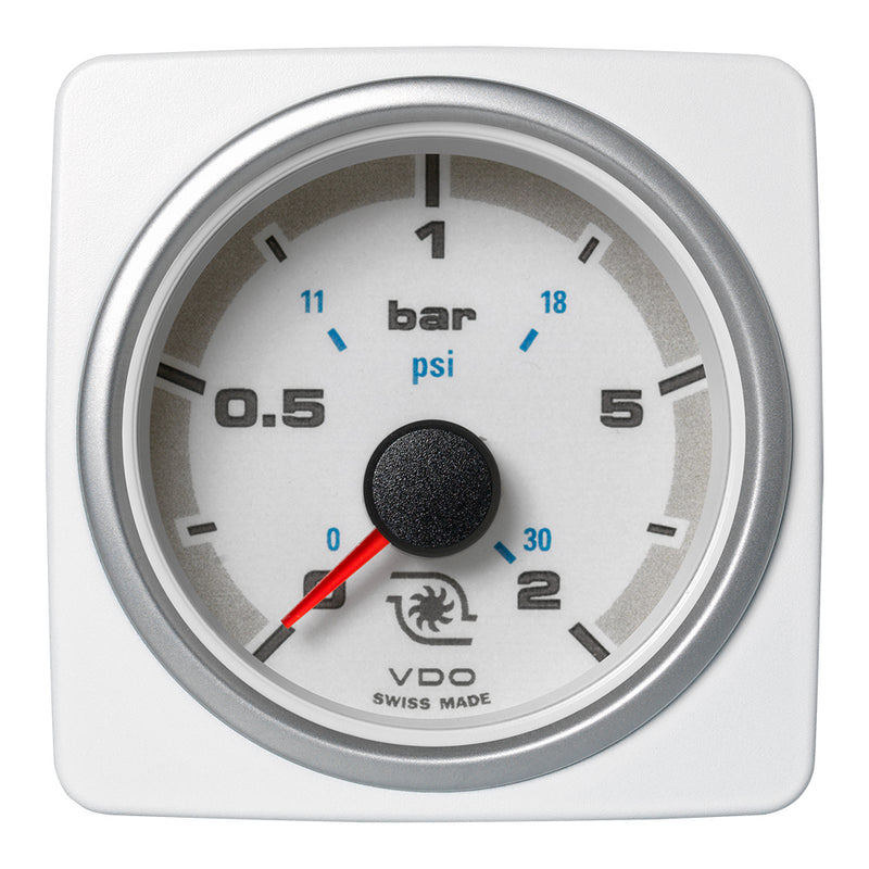 Veratron 52 MM (2-1/16") AcquaLink Boost Press Gauge 2 Bar/30 PSI - White Dial & Bezel