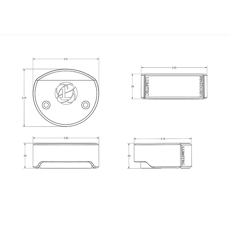 Lumitec Surface Mount Navigation Light - Composite - Port Red