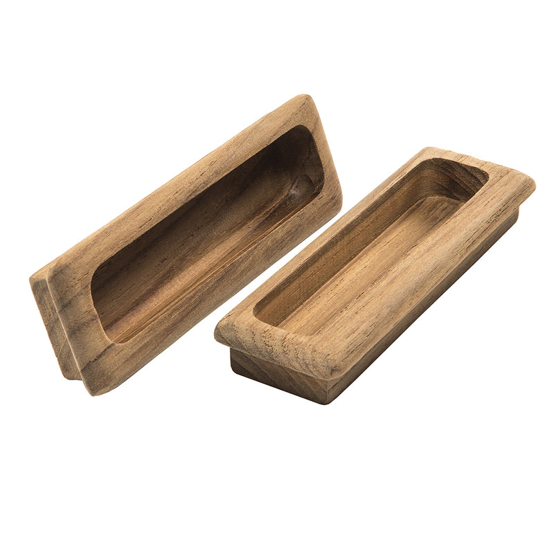 Whitecap Teak Large Rectangular Drawer Pull - 4-1/2"L - 2 Pack