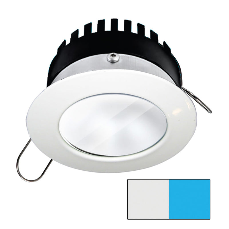 i2Systems Apeiron PRO A506 - 6W Spring Mount Light - Round - Cool White & Blue - White Finish