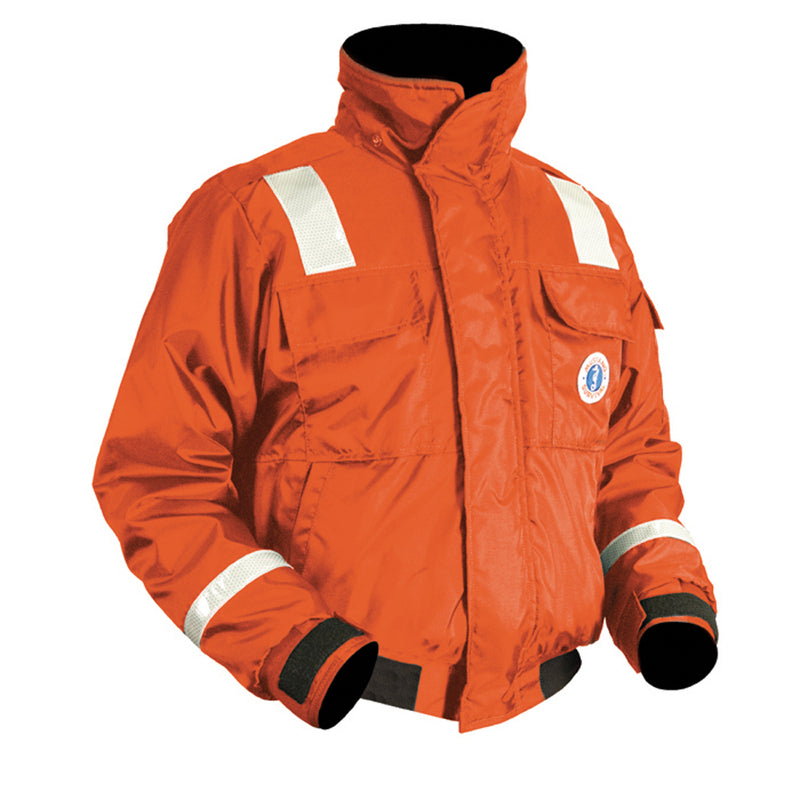 Mustang Classic Bomber Jacket w/SOLAS Reflective Tape - Large - Orange