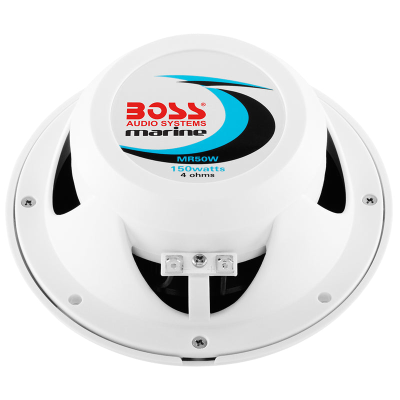 Boss Audio MR50W 5.25" Round Marine Speakers - (Pair) White