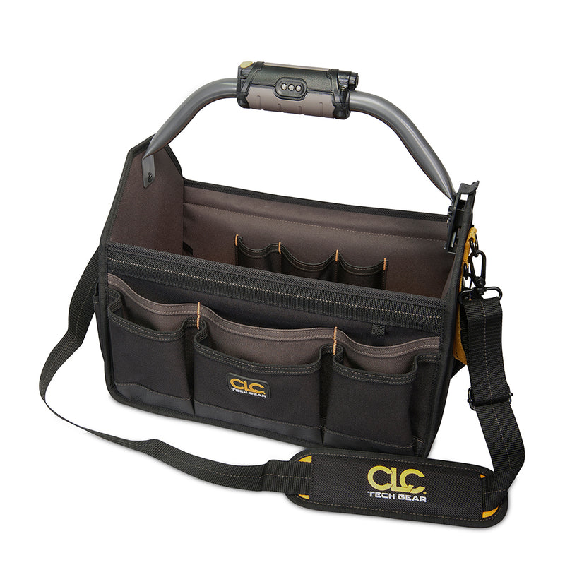 CLC L234 Tech Gear LED Lighted Handle 15" Open Top Tool Carrier
