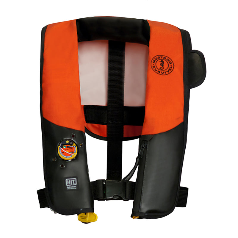 Mustang HIT Automatic Inflatable PFD - Law Enforcement Edition w/Customizable Back Flap  - Orange/Black