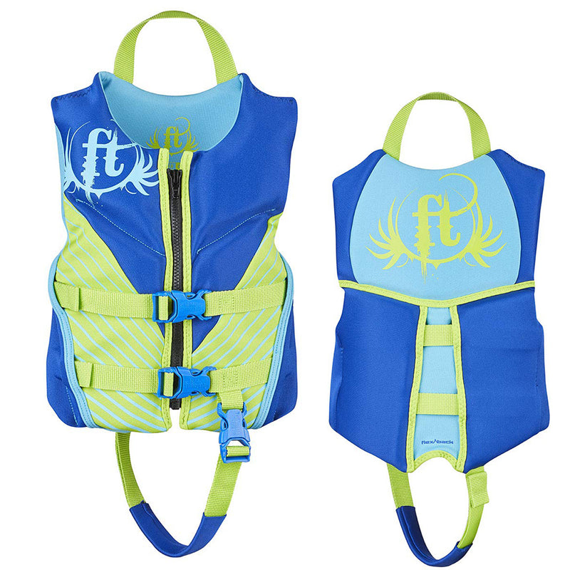 Full Throttle Hinged Rapid-Dry Flex-Back Life Vest - Child 30-50lbs - Blue