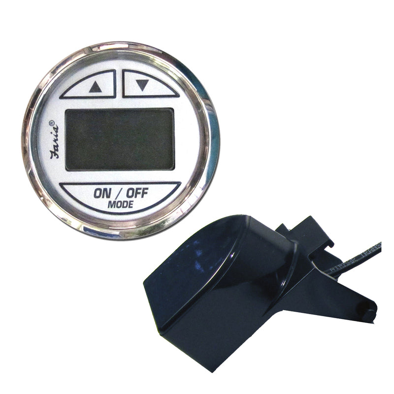 Faria Chesapeake White 2" Depth Sounder w/Transom Mount Transducer