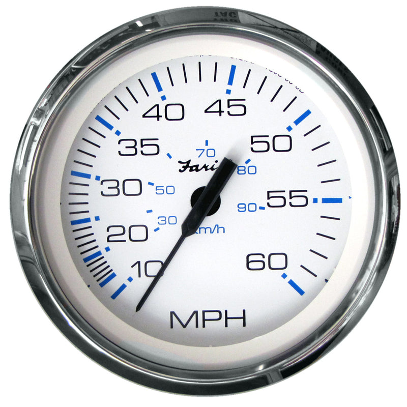 Faria Chesapeake White SS 4" Speedometer - 60MPH (Mechanical)