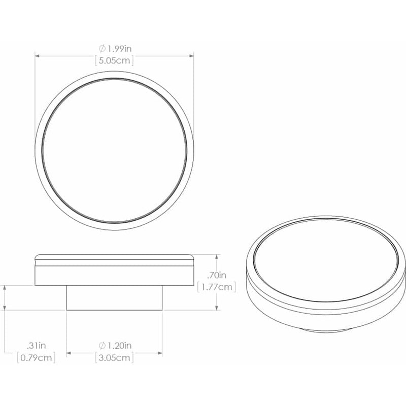 Lumitec Halo Down Light - White Housing, Blue w/White Dimming Light