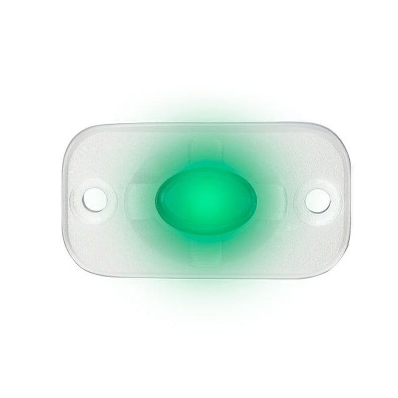 HEISE Marine Auxiliary Accent Lighting Pod - 1.5" x 3" - White/Green