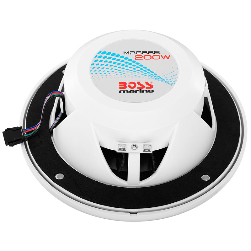 Boss Audio MRGB65 Coaxial Marine 6.5" Speakers w/RGB LED Lights