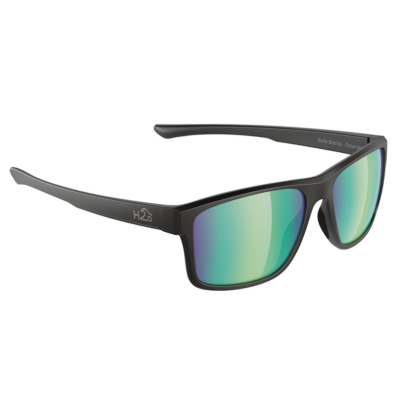 H2Optix Coronado Sunglasses Matt Black, Brown Green Flash Mirror Lens Cat. 3 - AR Coating
