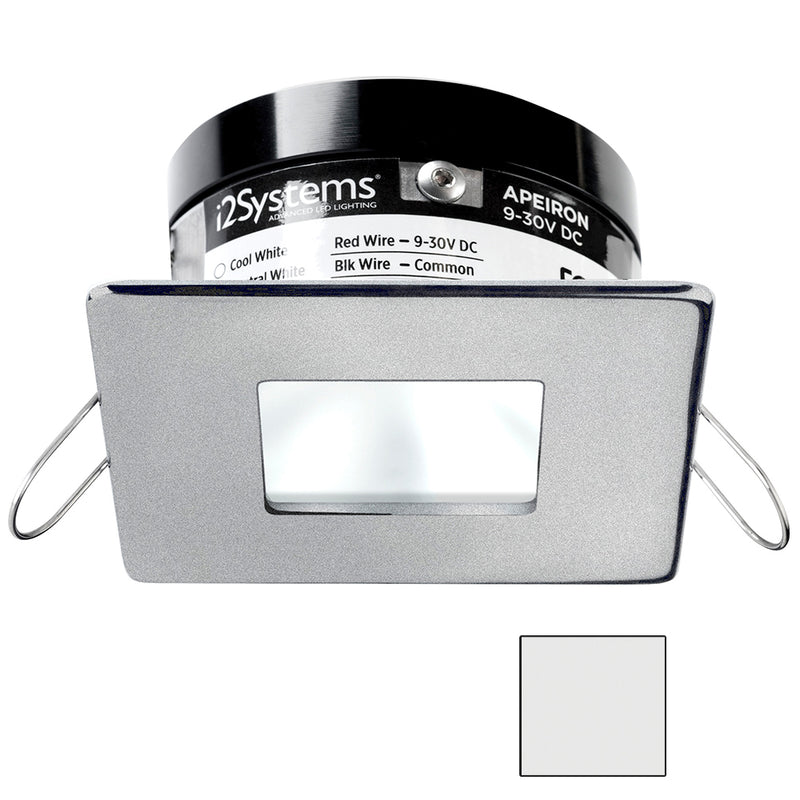 i2Systems Apeiron PRO A503 - 3W Spring Mount Light - Square/Square - Cool White - Brushed Nickel Finish