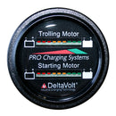 Dual Pro Battery Fuel Gauge - Marine Dual Read Battery Monitor - 12V/36V System - 15' Battery Cable
