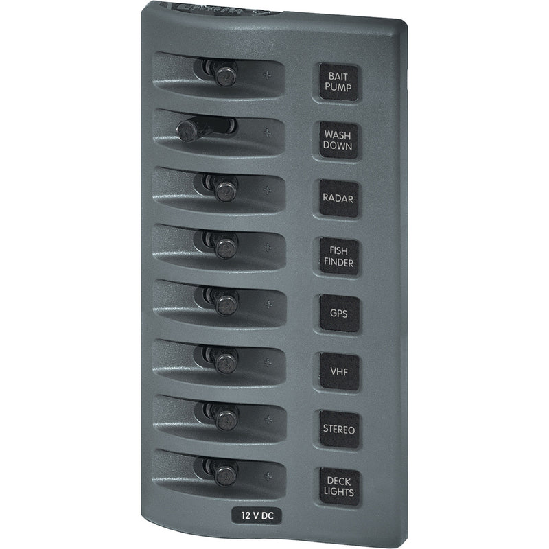 Blue Sea 4309 WeatherDeck® 12V DC Waterproof Switch Panel - 8 Position