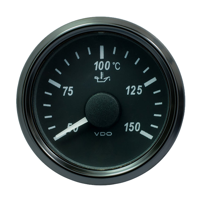 VDO SingleViu 52mm (2-1/16") Oil Temp. Gauge - 150° C - 322-18 Ohm