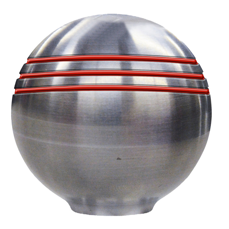 Schmitt & Ongaro Throttle Knob - 1-7/8" - Red Grooves