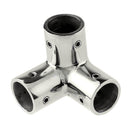 Whitecap 7/8" O.D. SS 3-Way Corner Fitting