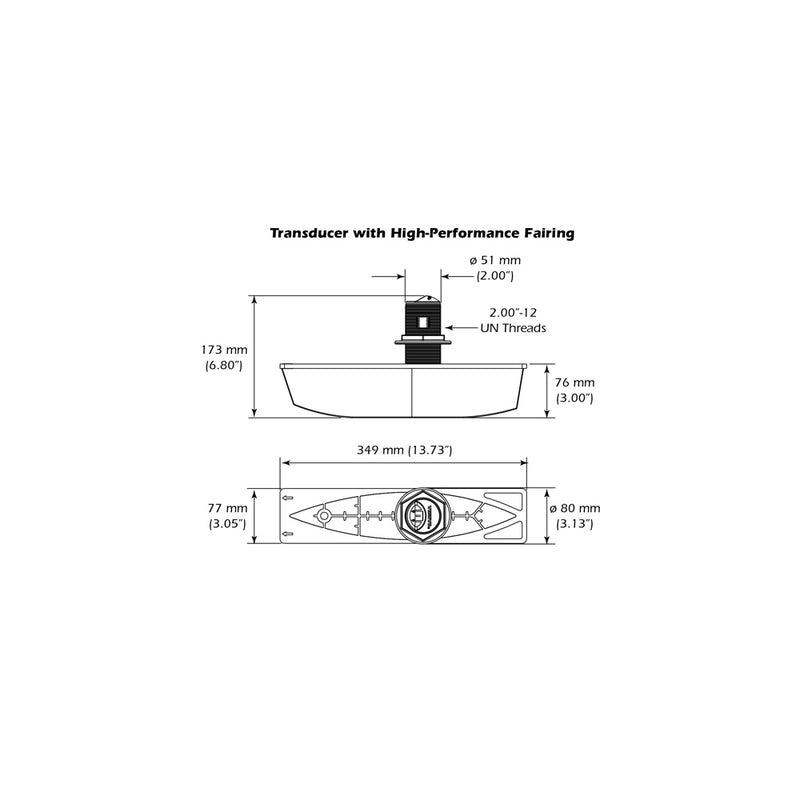 Airmar B785C-M CHIRP Bronze Thru-Hull w/Fairing Block - 600W