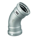 Viega MegaPress XL 4" 45° Carbon Steel Elbow w/FKM - Double Press Connection - Smart Connect Technology