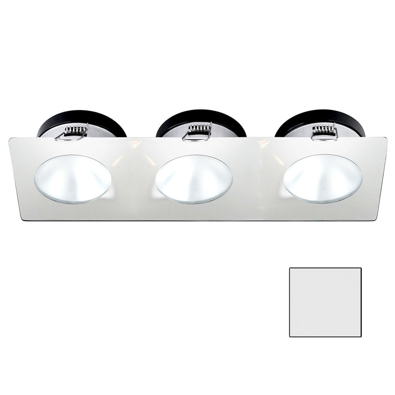 i2Systems Apeiron A1110Z - 4.5W Spring Mount Light - Triple Round - Cool White - White Finish