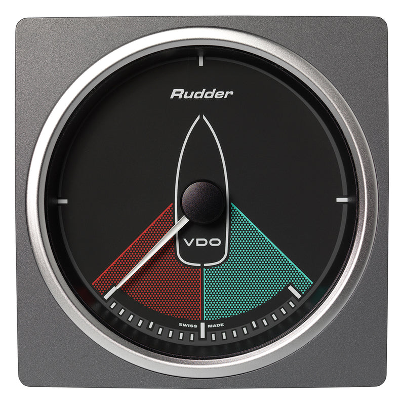 Veratron 4-3/8" (110mm) AcquaLink® Rudder Angle Gauge 80° - 12/24V - Black Dial & Bezel