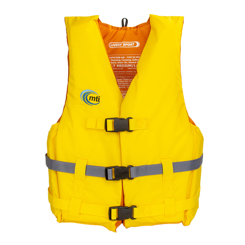 MTI Livery Sport Life Jacket - Yellow/Gray - X-Large/XX-Large