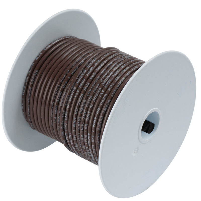 Ancor Brown 16 AWG Tinned Copper Wire - 100'