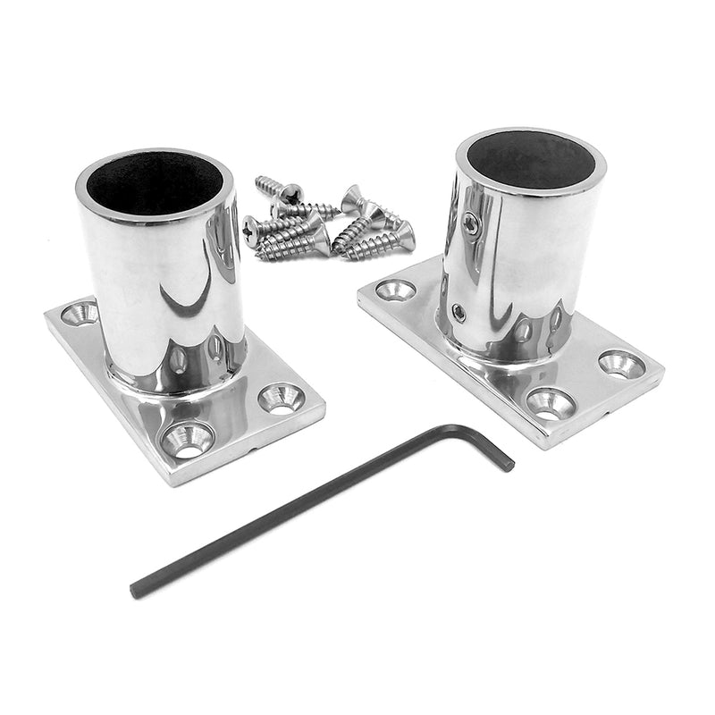 NavPod Rectangle Stainless Steel Feet f/1.25" Angle/Stanchion Kit