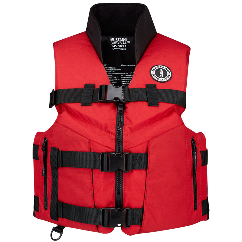 Mustang Accel 100 Fishing Vest - Small - Red/Black