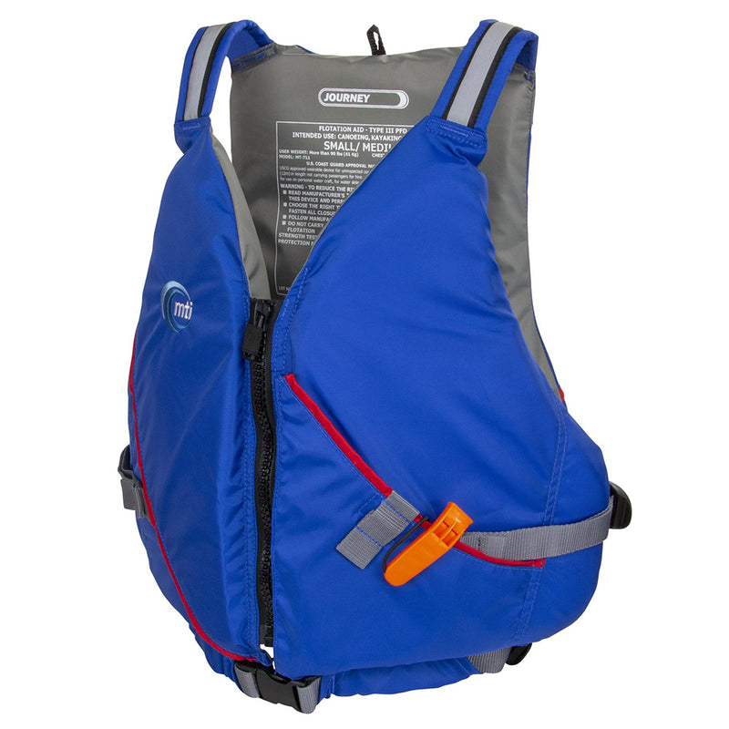 MTI Journey Life Jacket w/Pocket - Blue - Medium/Large