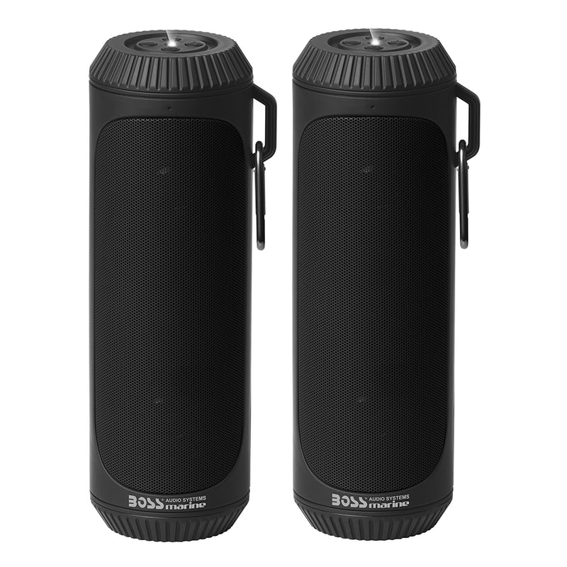 Boss Audio Bolt Marine Bluetooth® Portable Speaker System w/Flashlight - Pair - Black