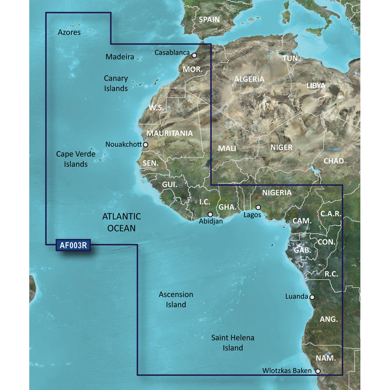 Garmin BlueChart® g2 HD - HXAF003R - Western Africa - microSD™/SD™