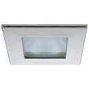 Quick Marina XP Downlight LED - 4W, IP66, Screw Mounted - Square Stainless Bezel, Square Warm White Light