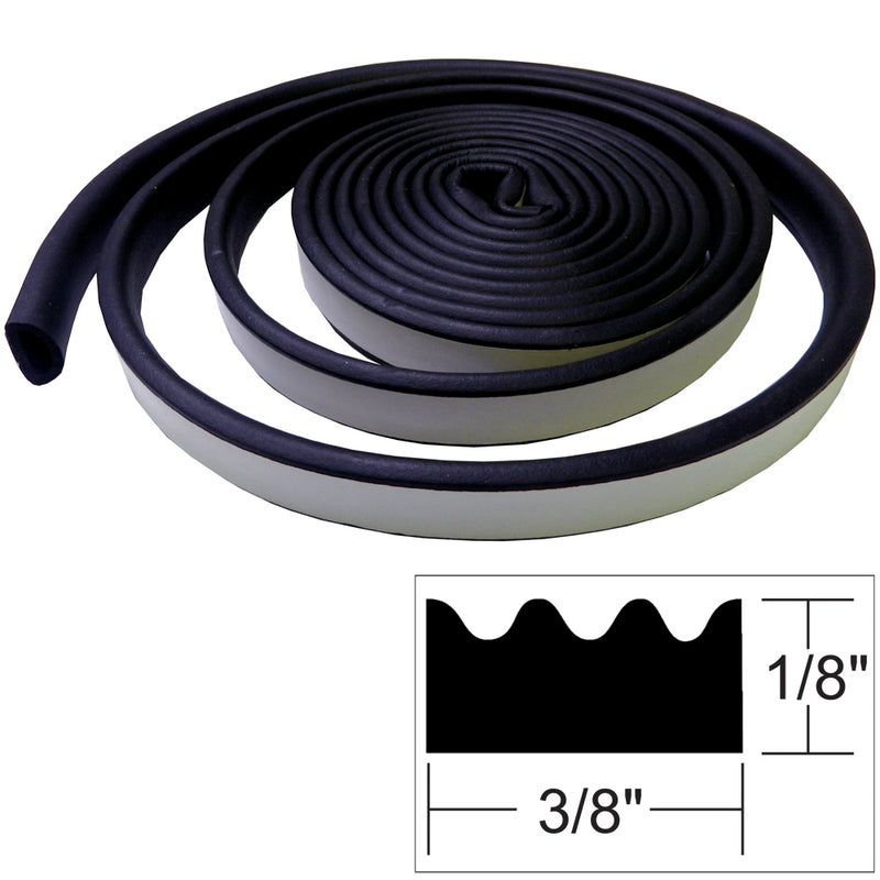 TACO Weather Seal - 10'L x 1/8"H x 3/8"W - Black