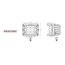 RIGID Industries D-SS PRO Flood LED Surface Mount - Pair - White