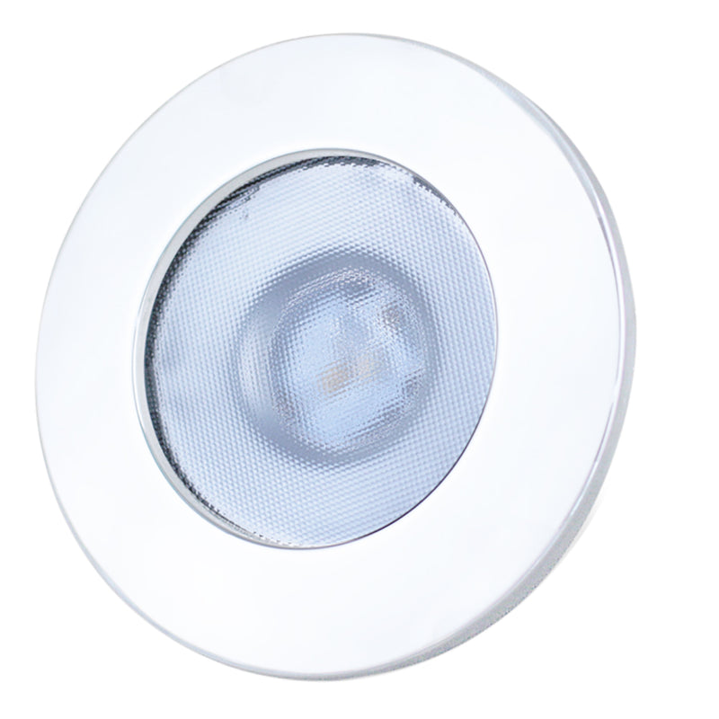 Lunasea Gen 3 Indoor/Outdoor Recessed 3.5&rdquo; LED Light - 2700K 85 CRI Dimmable COB LED - Warm White/White SS Bezel