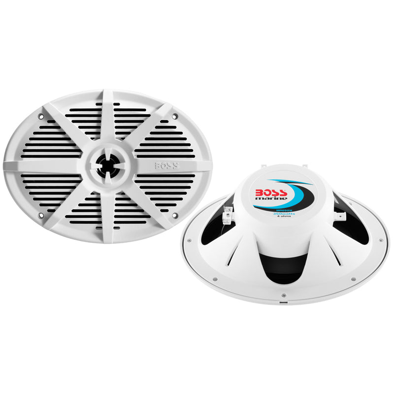 Boss Audio MR692W 6" x 9" 2-Way 350W Marine Full Range Speaker - White - Pair