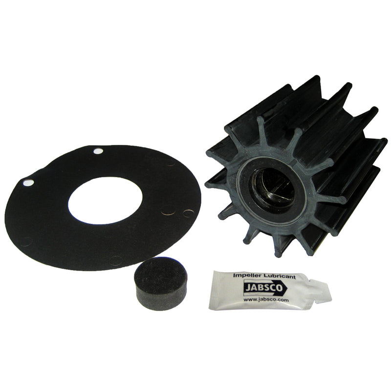 Jabsco Impeller Kit - 12 Blade - Neoprene - 3-3/4" Diameter - Plastic Insert - Double Flat Drive