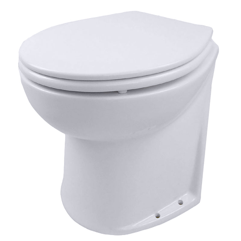 Jabsco Deluxe Flush 14" Slant Back 12V Electric Toilet w/Intake Pump